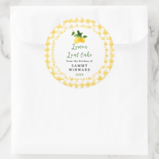 Homemade Lemon Loaf Cake Label (Tas)