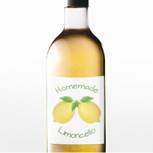 Homemade Limoncello Likeurfles Etiket