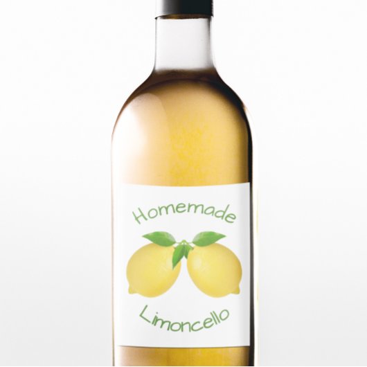 Homemade Limoncello Likeurfles Etiket