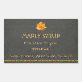 Homemade Maple Syrup Sticker voor Jars