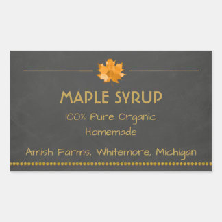 Homemade Maple Syrup Sticker voor Jars