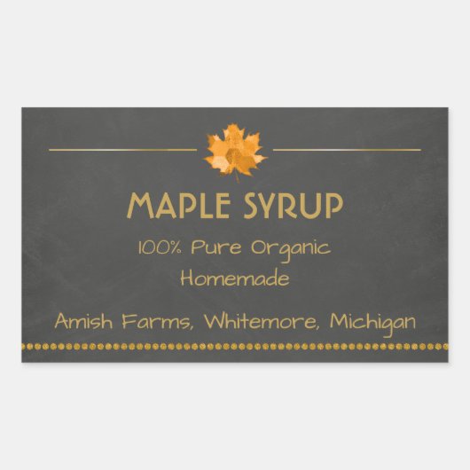 Homemade Maple Syrup Sticker voor Jars (Voorkant)