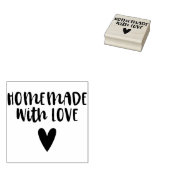 Homemade met het hart van het liefdesscript 	rubberstempel (Gestempeld)