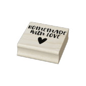 Homemade met het hart van het liefdesscript 	rubberstempel (Stempel)