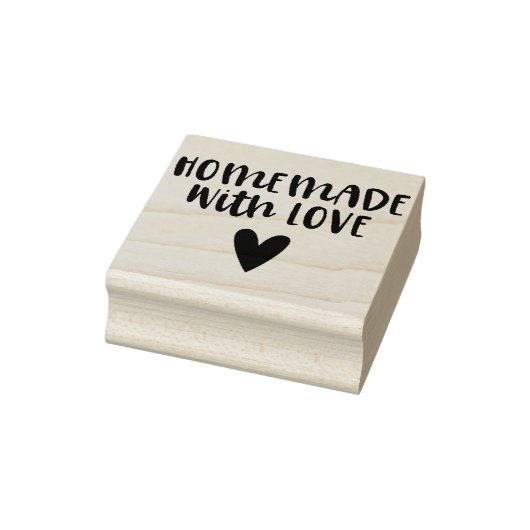 Homemade met het hart van het liefdesscript rubberstempel (Stempel)