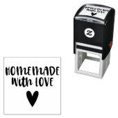 Homemade met het hart van het liefdesscript  zelfinktende stempel (In situ)