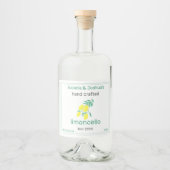 Homemade met het liefdeslabel limoncello likeurfles etiket (Voorkant)