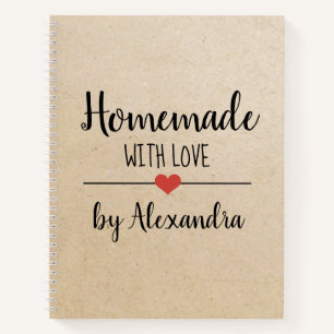 Homemade met liefdeskraftrecept  notitieboek