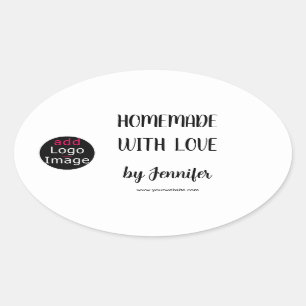 Homemade met Love Professional  Logo Ovale Sticker