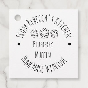 Homemade met Love Rustic Muffin Bked Goods Label