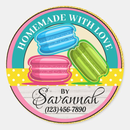 Homemade met Love Sticker (Voorkant)