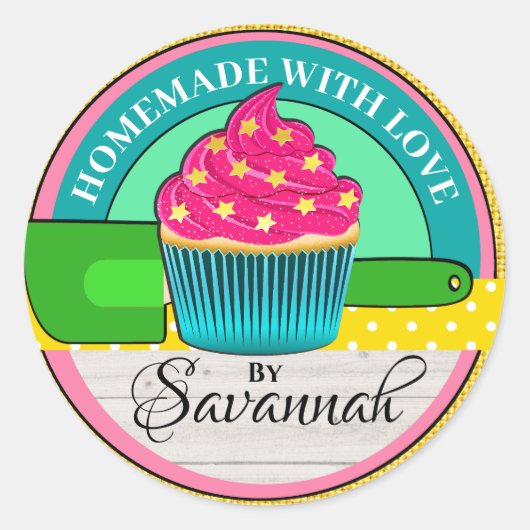 Homemade met Love Sticker (Voorkant)