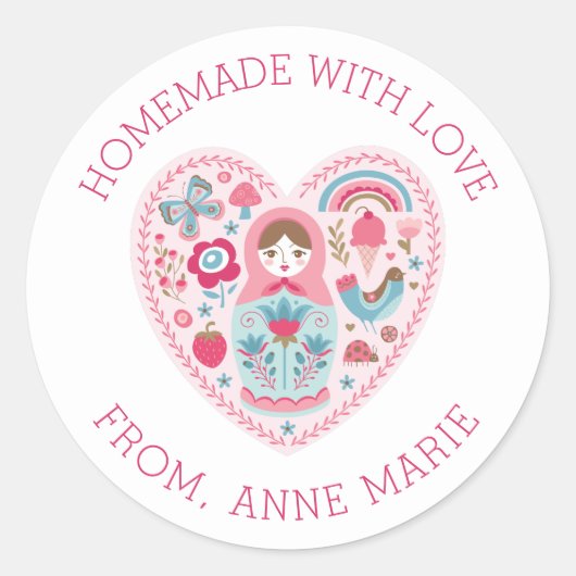 Homemade met Love Sticker (Voorkant)