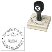 Homemade met Love Welcome | Weddenschap Rubberstempel (Gestempeld)
