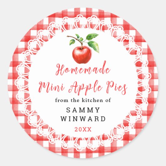 Homemade Mini Apple Pies Label (Voorkant)