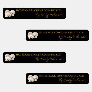 Homemade Mushroom Pickle Thin Label