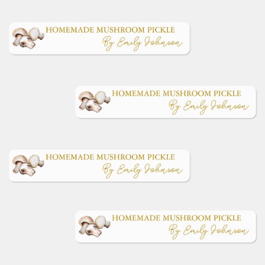 Homemade Mushroom Pickle Thin Label (Groep)