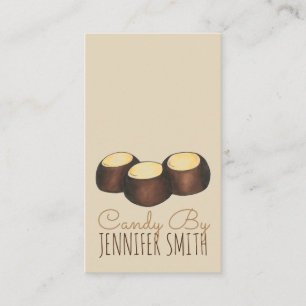 Homemade ohio Buckeye pindakaas Snoep gemaakt door Visitekaartje