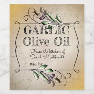 Homemade olijfolie Tuscan blikveld Wijn Etiket