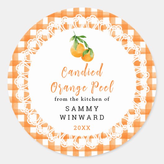 Homemade Orange Candied Peel Label (Voorkant)