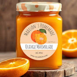 Homemade Oranje Marmalade Jar Labels