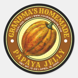  Homemade Papaya Jelly Sjabloon label