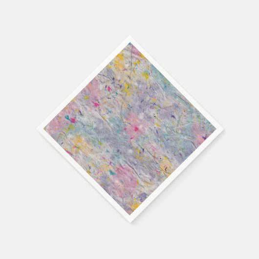 Homemade-papier met kleurrijke pulp-accessoires servetten (Hoek)