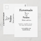 Homemade pickles gemaakt met liefde tekstwebsite t briefkaart (Voorkant / Achterkant)