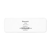 Homemade pickles gemaakt met liefde tekstwebsite t etiket (Voorkant)