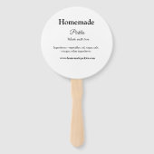 Homemade pickles gemaakt met liefde tekstwebsite t handwaaier (Achterkant)