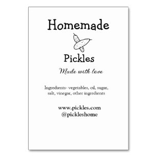 Homemade pickles gemaakt met liefde tekstwebsite t kaart