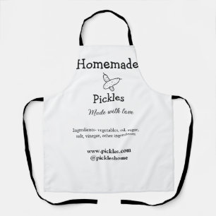 Homemade pickles gemaakt met liefde tekstwebsite t schort