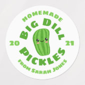 Homemade pickles labels (Design 1)