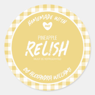 Homemade Pineapple Relish Classic Round Sticker