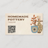 Homemade Pottery Ceramic Art Sculpt Clay Qr Code Visitekaartje (Voorkant)