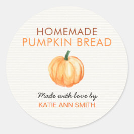 Homemade Pumpkin Bread Label Product Sticker