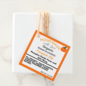 Homemade Pumpkin Dip QR-code op de rug Bedankjes Labels (In situ)