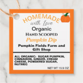 Homemade Pumpkin Dip QR-code op de rug Bedankjes Labels (Voorkant)