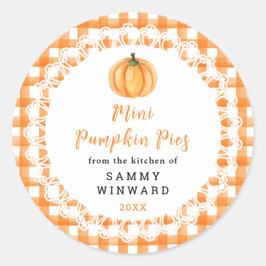 Homemade Pumpkin Muffins Label (Voorkant)