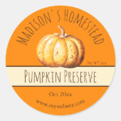 Homemade Pumpkin Preserve Labels (Voorkant)