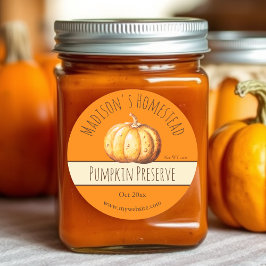 Homemade Pumpkin Preserve Labels