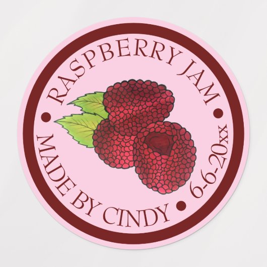 Homemade raaspberry Jam Jelly PReserves, geconserv Labels (Design 2)