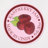 Homemade raaspberry Jam Jelly PReserves, geconserv Labels (Design 1)