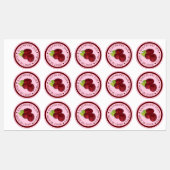 Homemade raaspberry Jam Jelly PReserves, geconserv Labels (Vel)