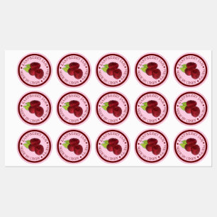 Homemade raaspberry Jam Jelly PReserves, geconserv Labels