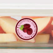 Homemade raaspberry Jam Jelly PReserves, geconserv Labels (Aangebracht)