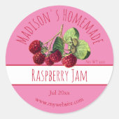 Homemade Raspberry Jam Labels (Voorkant)