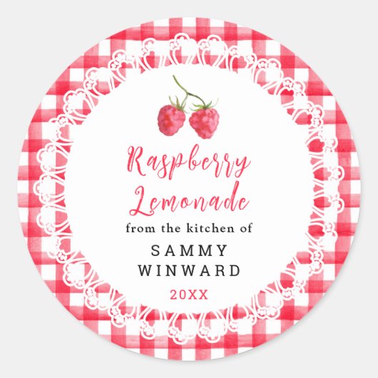 Homemade Raspberry Loaf Cake Label (Voorkant)