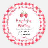 Homemade Raspberry Muffins Label (Voorkant)