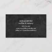 Homemade rustige logo, gewoon zwart bord visitekaartje (Achterkant)